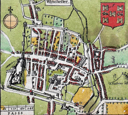 Map of Winchester by John Speed